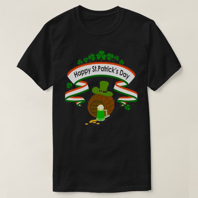 Camiseta bebida del día de patrics (Diseño del anverso)
