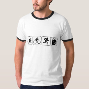 Camiseta Bebida del funcionamiento de la bici de la nadada