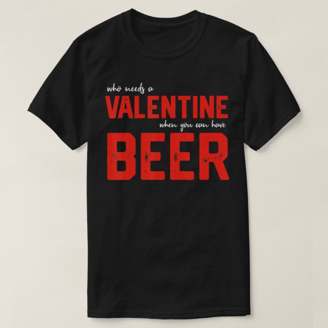 Camiseta Bebida Día de San Valentín divertida para hombres  (Diseño del anverso)