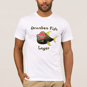 Camiseta bebida dibujo animado de los pescados