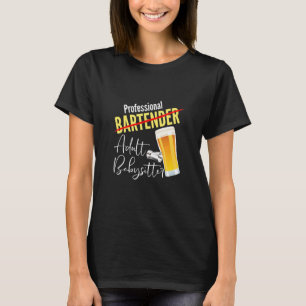 Camiseta Bebida divertida de cerveza barman profesional