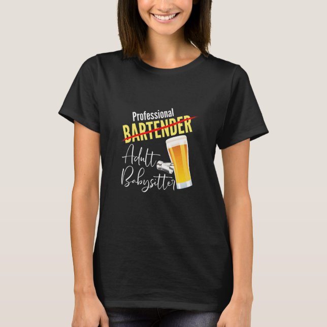 Camiseta Bebida divertida de cerveza barman profesional (Anverso)