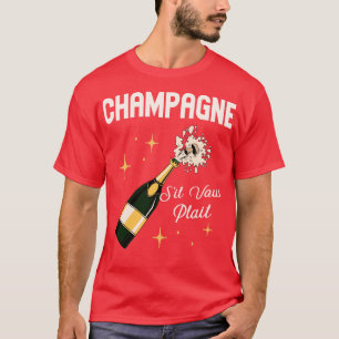 Camiseta Bebida divertida de Champagne Sil Vous Plait