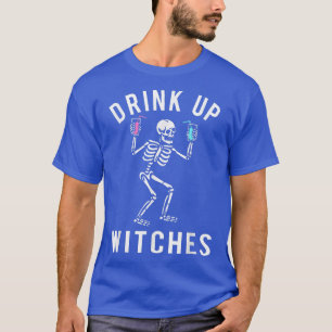 Camiseta Bebida divertida de las brujas Toca el esqueleto C