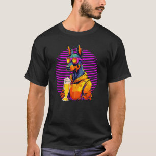 Camiseta Bebida Doberman Para Mamá Papá Dobie