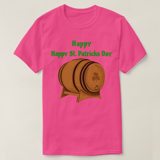 Camiseta Bebida en el Día de St Patrickx27 (Diseño del anverso)