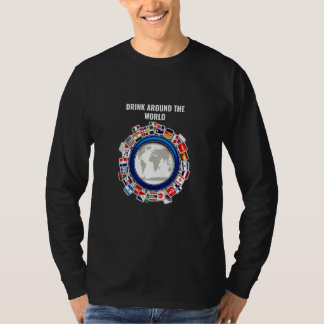 Camiseta Bebida en todo el mundo Adultos Vacacionales Bebid