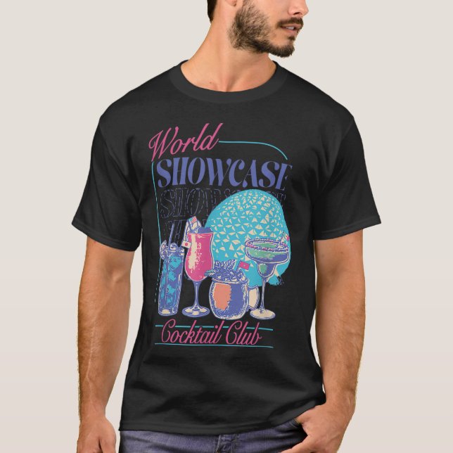 Camiseta Bebida Epcot World Showcase Tail Club Beber T (Anverso)
