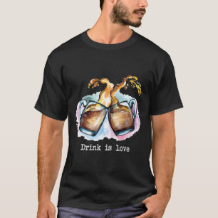 Camiseta Bebida es amor Feliz Día de la Cerveza Bebida Naci