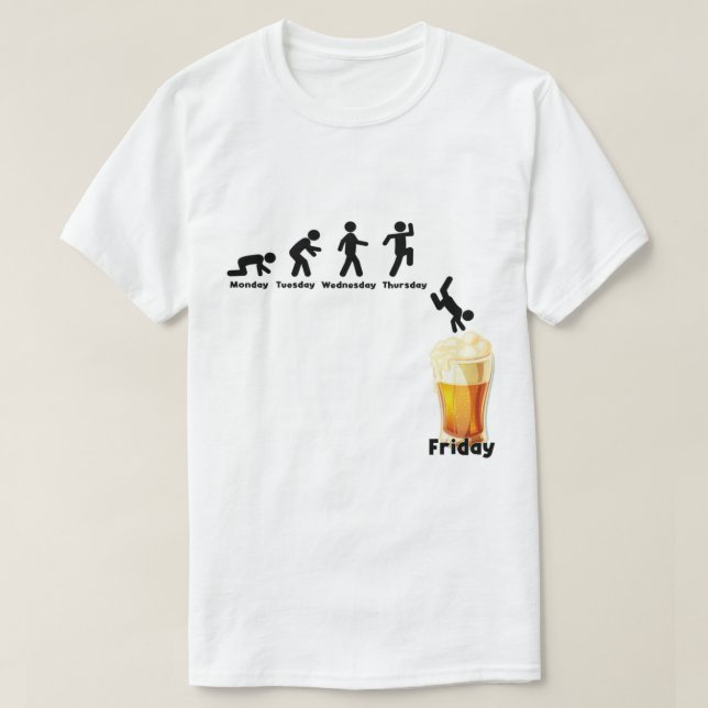 Camiseta Bebida Fiesta de Viernes de la Evolución de la Sem (Diseño del anverso)