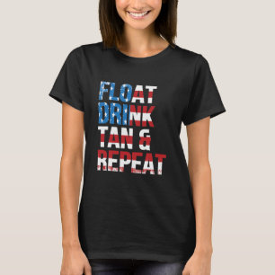 Camiseta Bebida Float Tan Repetir Vacaciones de Playa de Ve