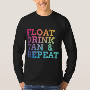 Camiseta bebida flotante bronceado repetir piscina de veran