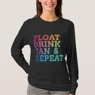 Camiseta bebida flotante bronceado repetir piscina de veran