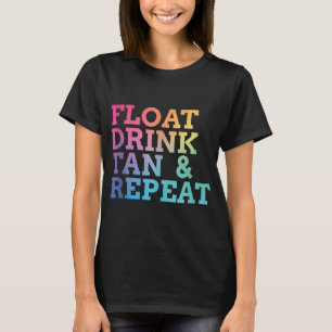 Camiseta bebida flotante bronceado repetir piscina de veran