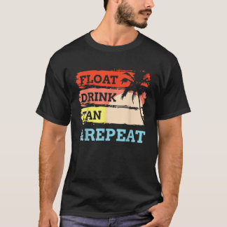 Camiseta bebida flotante bronceado repetir piscina de veran