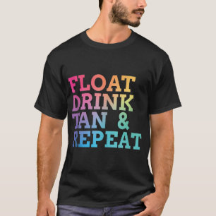 Camiseta bebida flotante bronceado repetir piscina de veran