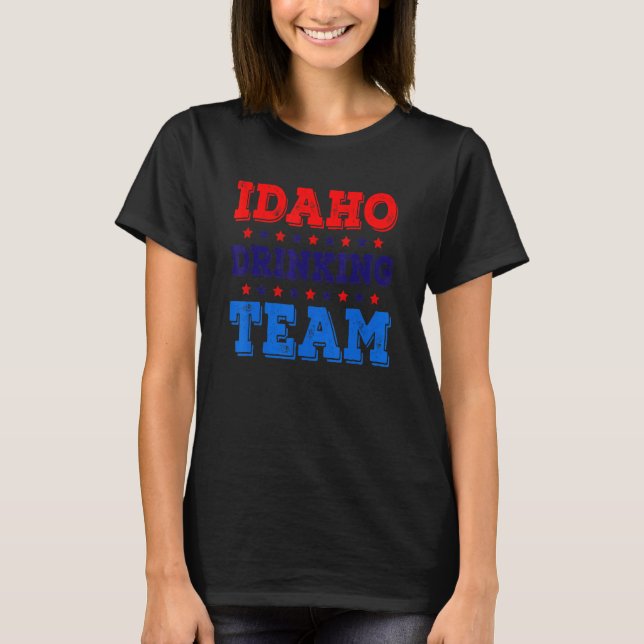 Camiseta Bebida Idaho Equipo Estado Orgullo Cerveza Bebida (Anverso)