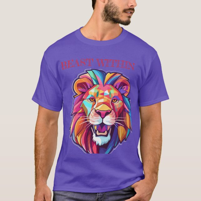 Camiseta Bebida interior - Tee de espíritu león (Anverso)