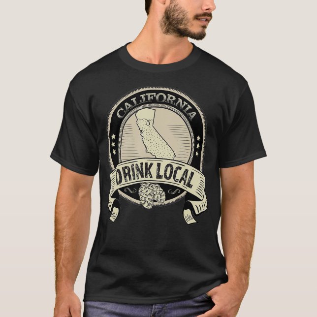 Camiseta Bebida local California Craft Beer Cali Breweries (Anverso)