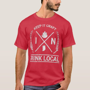 Camiseta Bebida local Indiana Vintage Craft Breer
