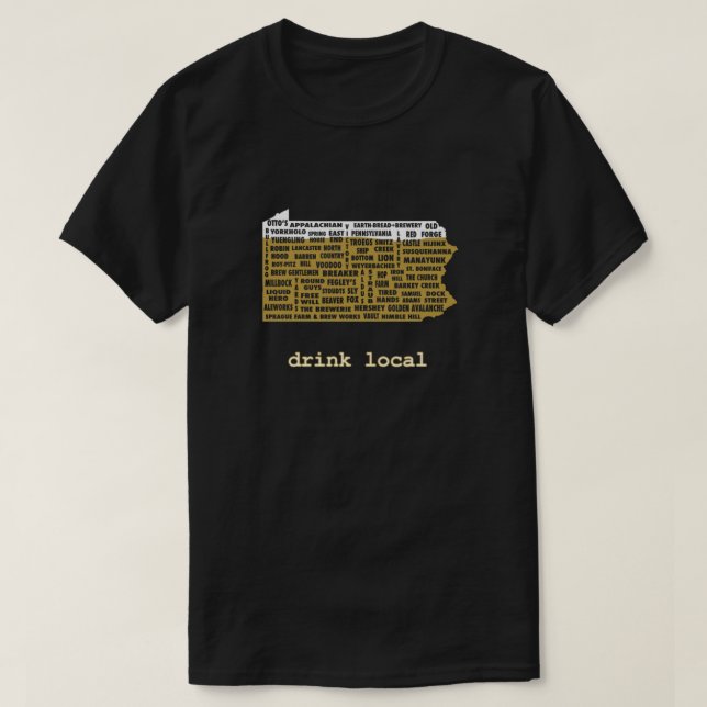 Camiseta Bebida local (PA) esencial (Diseño del anverso)