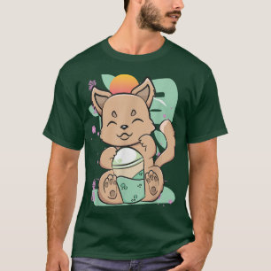 Camiseta Bebida Mochi Dingo Kawaii Cute Warabi Tea Leche Ka