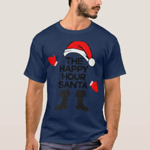 Camiseta Bebida navideña de la Hora Feliz Santa Funny Navid