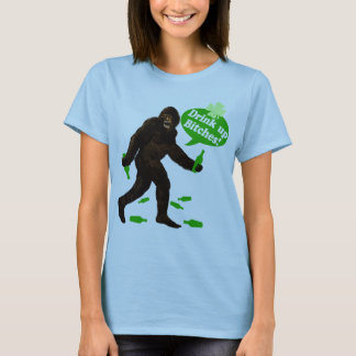 Camiseta Bebida para arriba, Bigfoot borracho Sasquatch