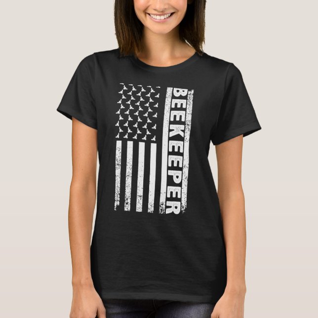 Camiseta Bebida Para Hombres Mujeres USA American Bee 2 (Anverso)