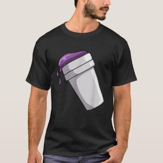 Camiseta Bebida púrpura de doble taza delgada