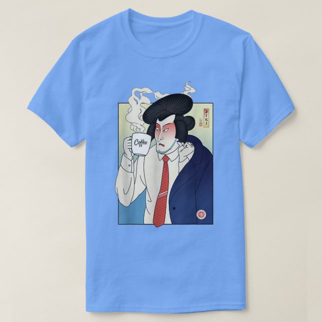 Camiseta Bebida samurai Café Ukiyoe Guerrero Japonés Lover (Diseño del anverso)