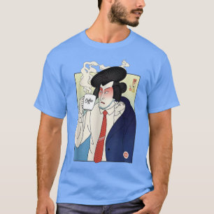 Camiseta Bebida samurai Café Ukiyoe Guerrero Japonés Lover