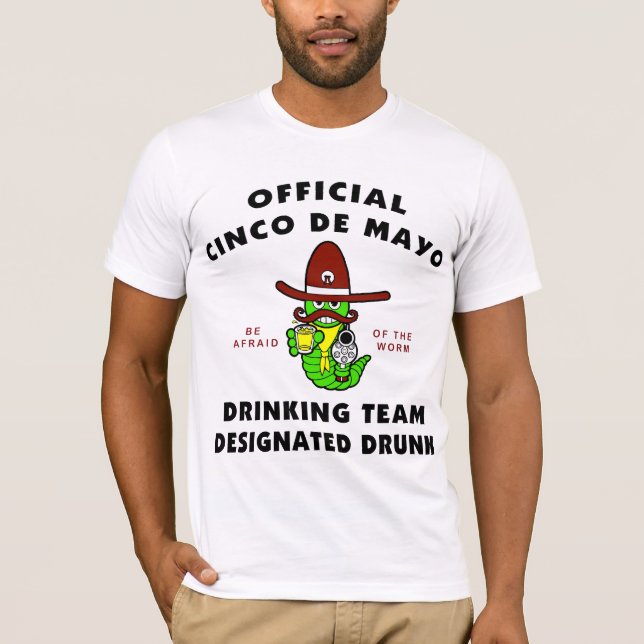 Camiseta bebida señalada Mayo de Cinco de (Anverso)