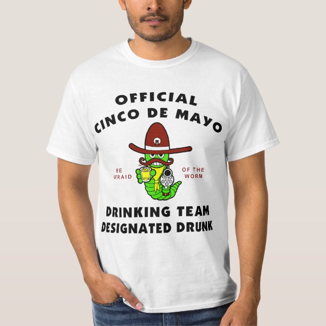 Camiseta bebida señalada Mayo de Cinco de (Anverso)