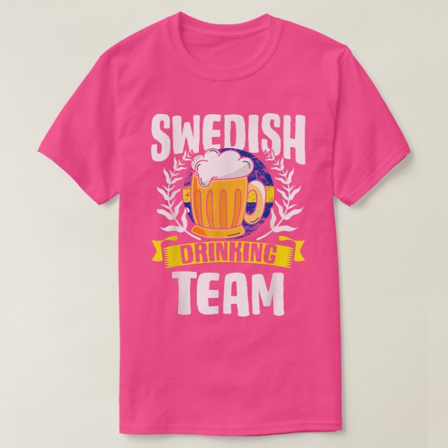 Camiseta Bebida sueca Bandera Sverige Swedes Beer  (Diseño del anverso)