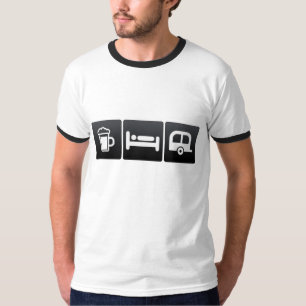 Camiseta Bebida, sueño y campistas