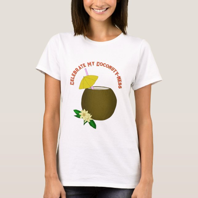Camiseta Bebida Tropical de Coco (Anverso)