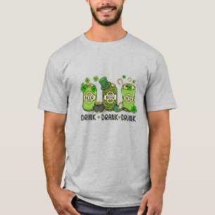 Camiseta Bebida verde Shamrock St Patrick's Day bebe ebrio