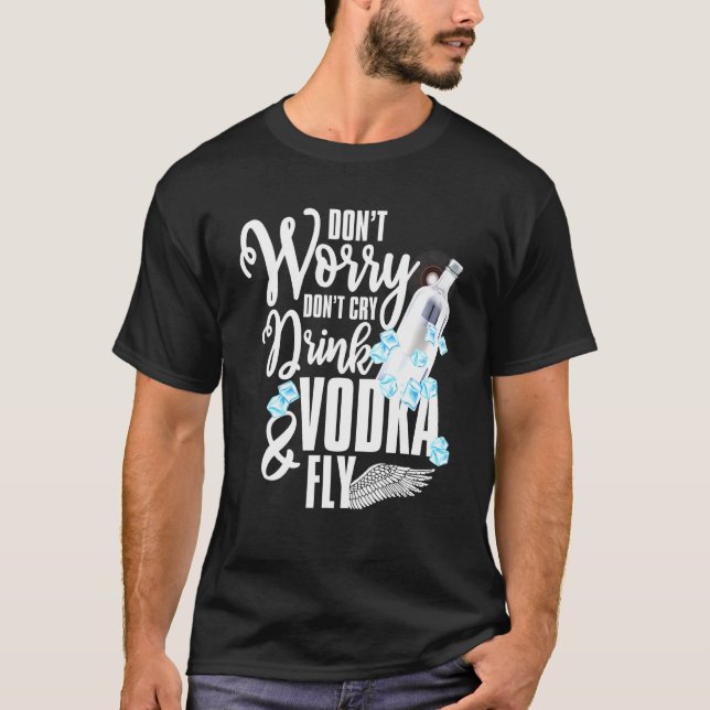 Camiseta Bebida Vodka Mosca Alcohol Tee de bebida (Anverso)