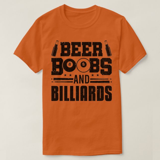 Camiseta Bebida Y Billiards Pool Player Billiards Player (Diseño del anverso)