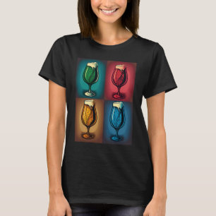 Camiseta Bebidas Alcohólicas Entusiasta Gafas De Estilo Pop