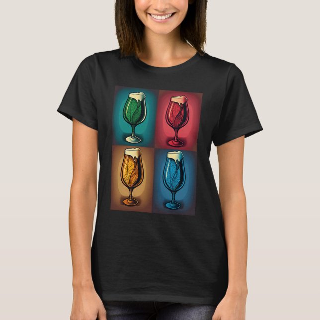 Camiseta Bebidas Alcohólicas Entusiasta Gafas De Estilo Pop (Anverso)