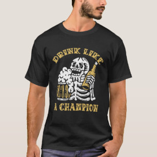 Camiseta BEBIDAS COMO CHAMPION Amantes de la bebida diverti