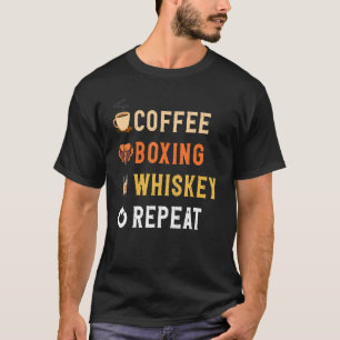 Camiseta Bebidas con café divertido, boxeo, repetición de W