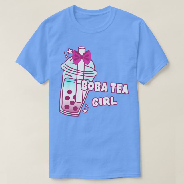 Camiseta Bebidas de bolas de leche Chica de té Boba (Diseño del anverso)