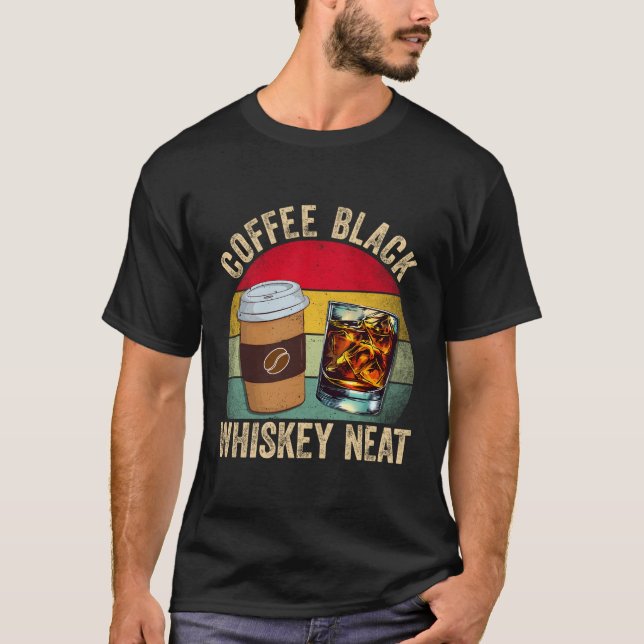 Camiseta Bebidas De Café Y Whiskey (Anverso)