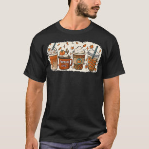 Camiseta Bebidas de calabaza de calabaza de Halloween Fall