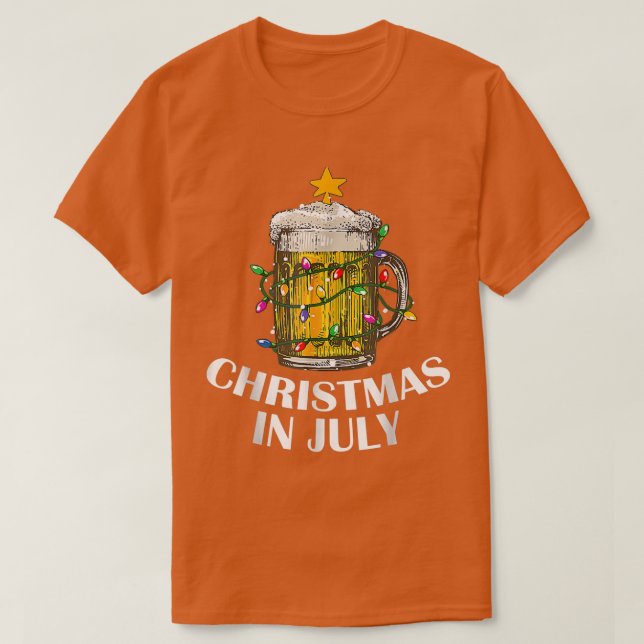 Camiseta Bebidas de cerveza divertidas luces de árbol de Na (Diseño del anverso)