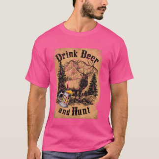 Camiseta Bebidas de cerveza y regalos de caza para los aman