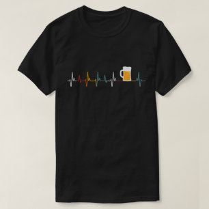 Camiseta Bebidas de cosecha de cerveza Hombres de latido